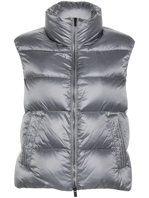 Monili Chain-Detail Goose Down Gilet — Grey