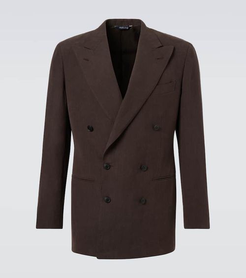 Saman Amel Linen canvas blazer