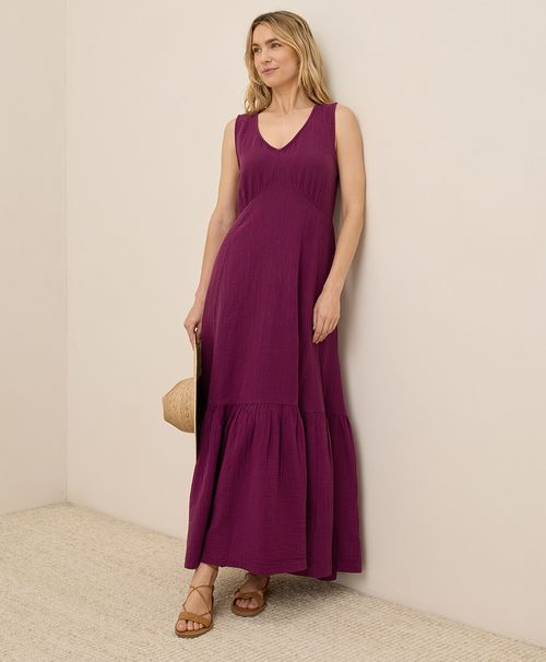 Women's Sangria Coastal Double Gauze Beach To Brunch Maxi Dre