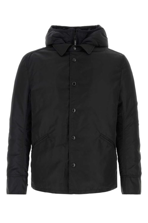Nylon Down-Filled Down Jacket — Black