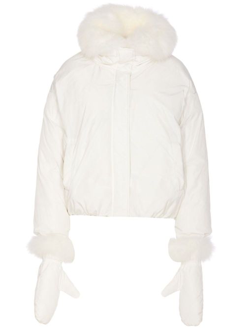Fox Fur-Trimmed Goose Down Down Jacket — White