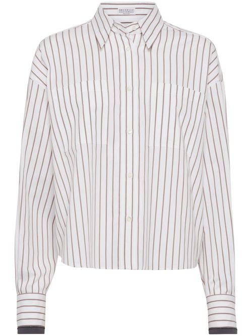 Monili-trim shirt - White