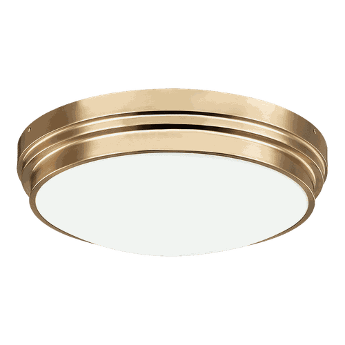 Aged Gold Brass Three Light Ceiling Mount from the Fresh Colonial Collection