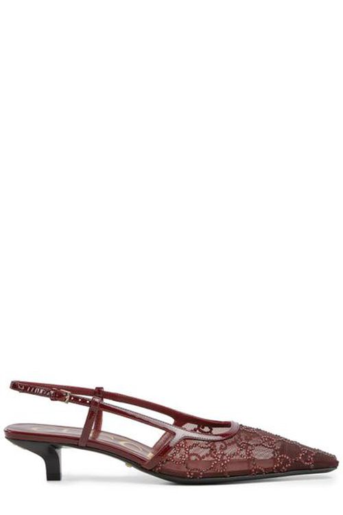 Gucci GG Crystal Slingback Pump
