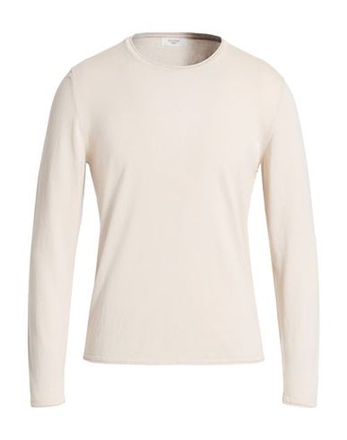Man Sweater Beige Size 40 Cotton