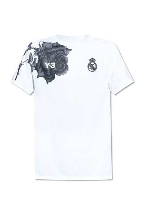 Y-3 Real Madrid Logo Printed Jersey T-Shirt