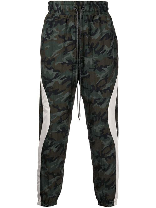 Camouflage-print track pants - Green