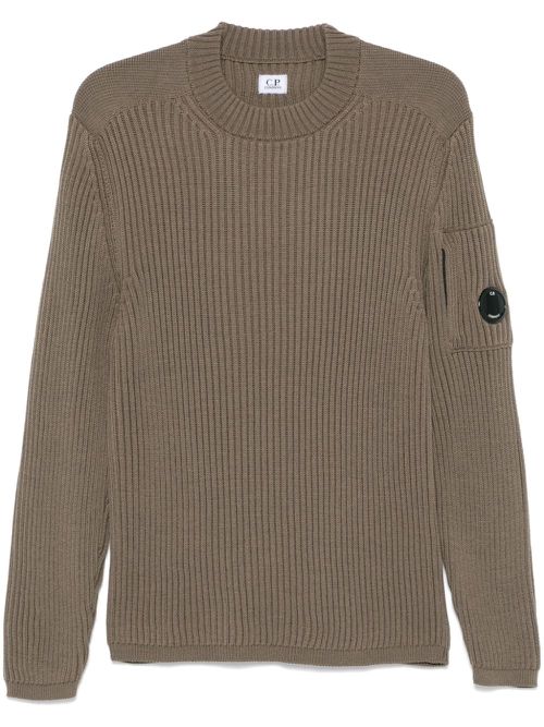 Lens-detail sweater - Brown