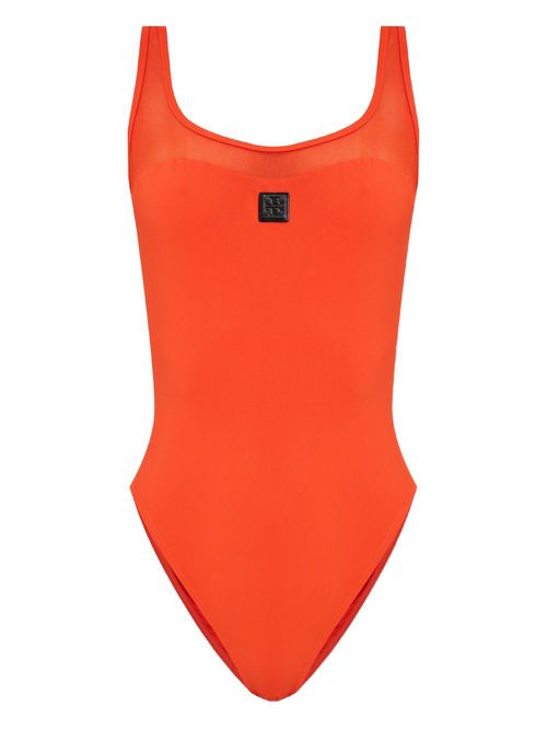 Tory Burch logo swimsuit - Red