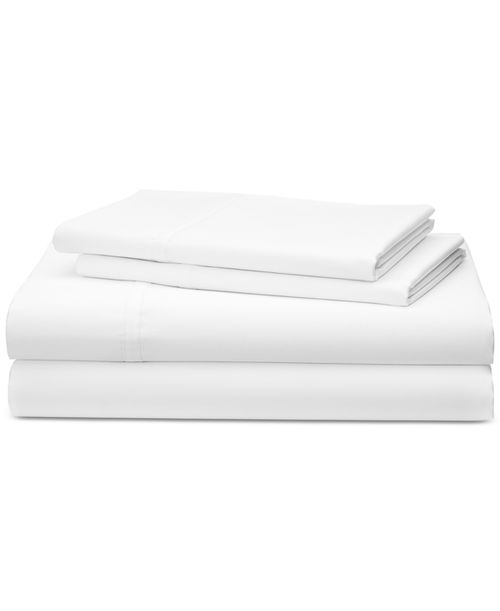 Spencer 475 Thread Count Cotton Sateen 4-Pc. Sheet Set, King - White