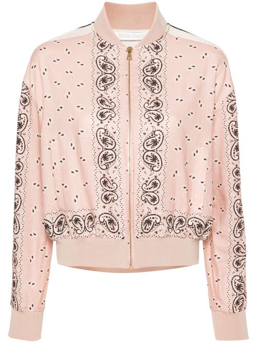 Paisley-print bomber jacket - Pink