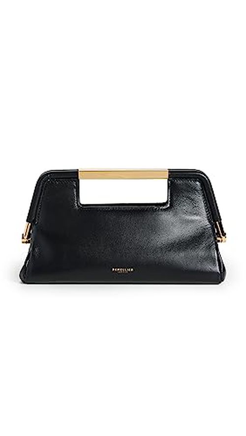 DeMellier Women's Mini Seville Clutch, Black Smooth, One Size