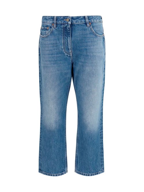 Straight-Leg Denim Jeans — Blue