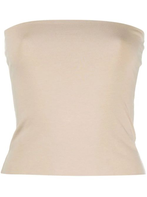 Strapless Bandeau Tank Top — Beige