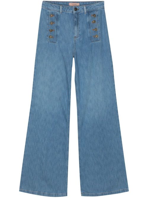 High-rise flared jeans - Blue
