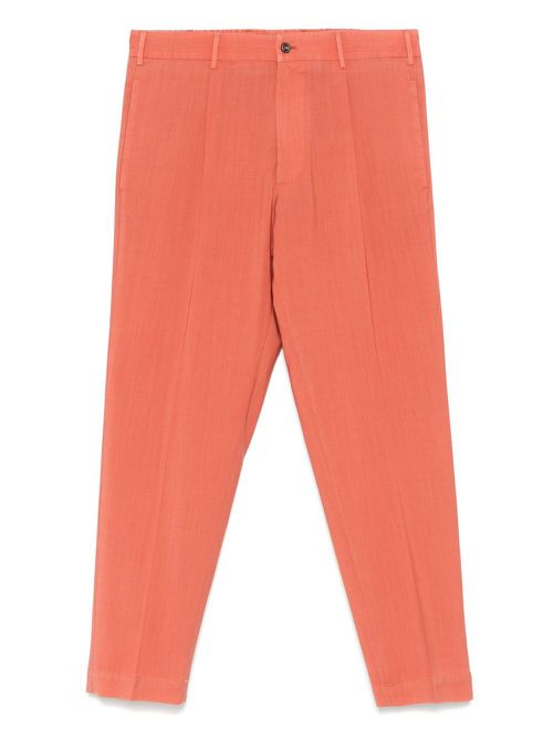 Pressed-crease trousers - Orange