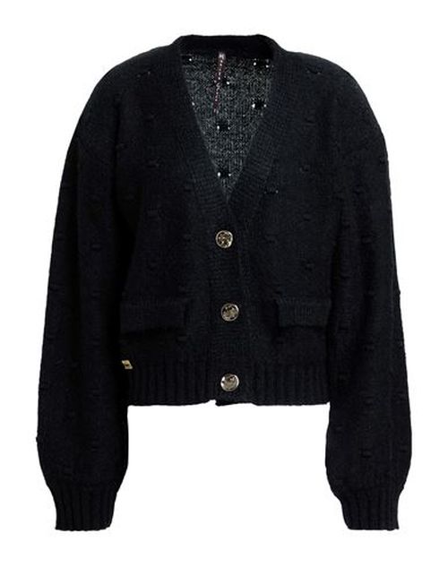 Manila Grace Woman Cardigan Black Size L Acrylic, Mohair wool, Polyamide, Wool