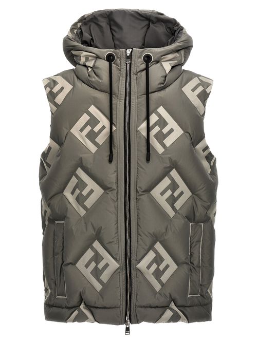 -Ff Gilet Grigio-Uomo