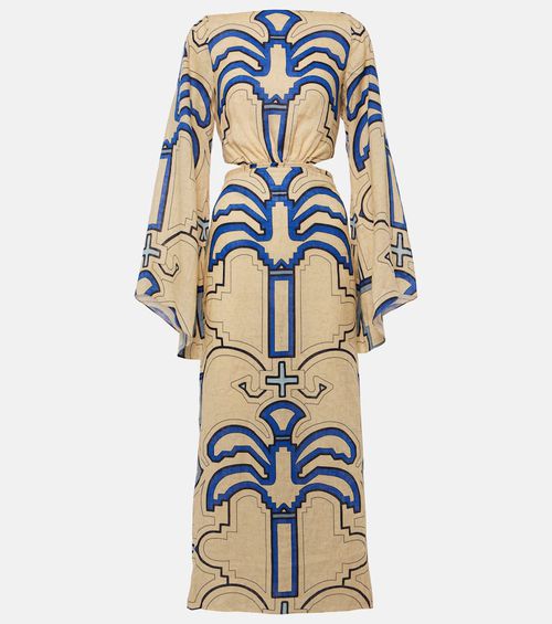 Linen midi dress