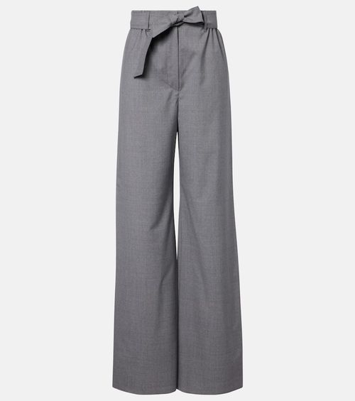 Salpa virgin wool wide-leg pants