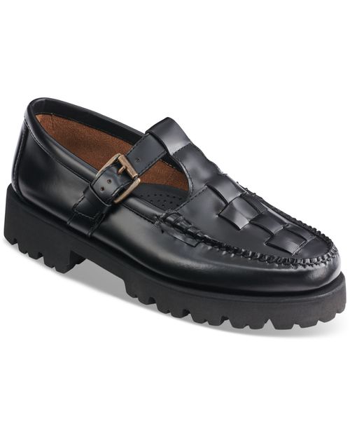 G.h.bass Women's Fisherman Mary Jane Weejuns Loafer Flats - Black