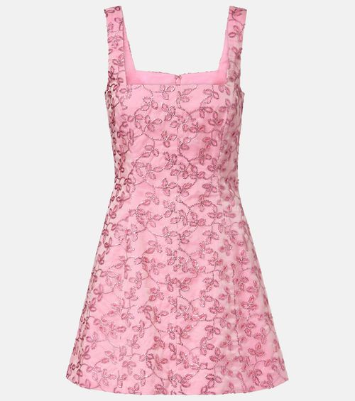Floral sequined minidress