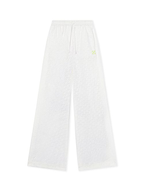 Off Stamp Wide-leg Pants - Female Clothing White