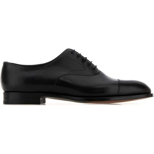 Edward Green Black Leather Chelsea Lace Up Shoe