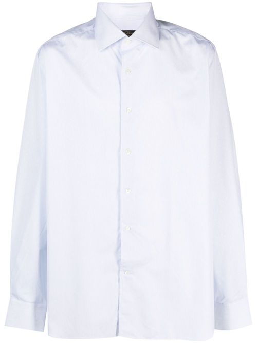 Long-sleeve poplin shirt - Blue