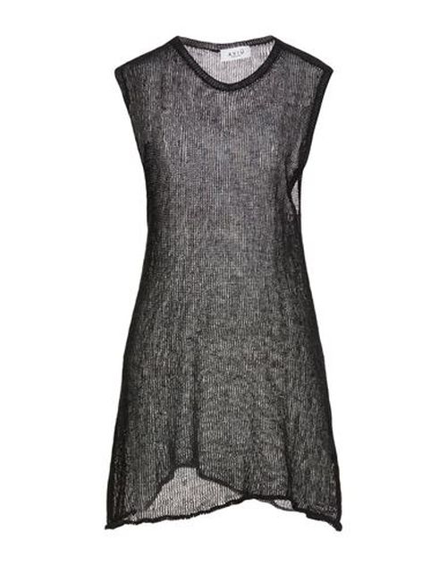 Aviù Woman Sweater Black Size 6 Linen, Polyamide