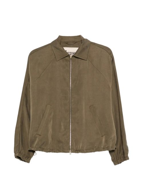 Lyocell Zip Jacket — Olive Green