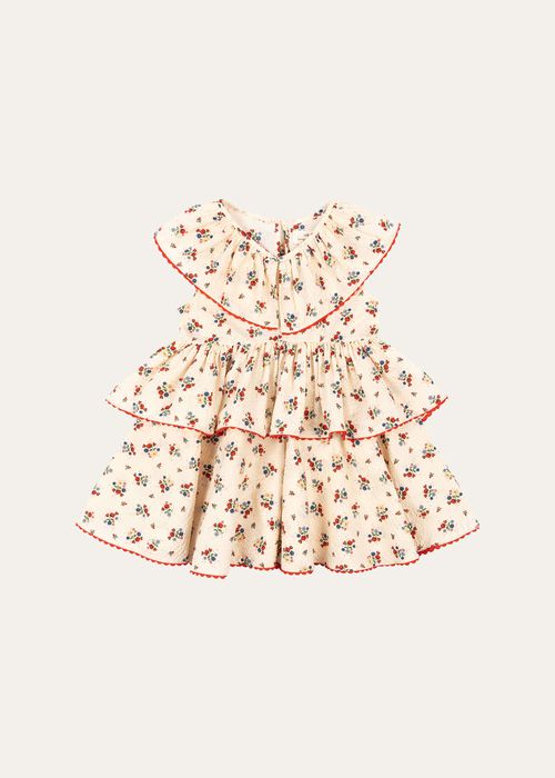 Girl's Bella Frill Floral-Print Dress