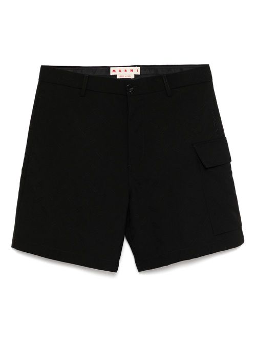 Confetti-embroidered shorts - Black