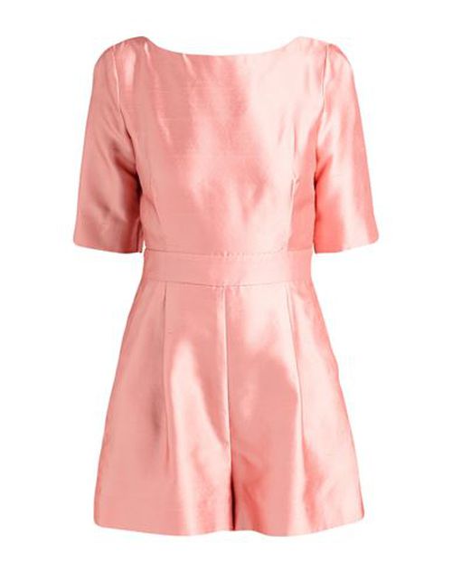 Max Mara Woman Jumpsuit Salmon pink Size 8 Silk, Giza 45 Cotton