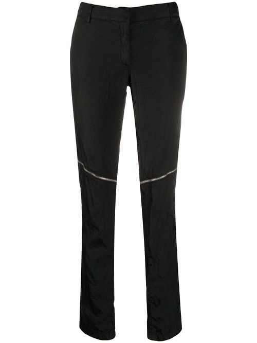 Front zipped skinny trousers