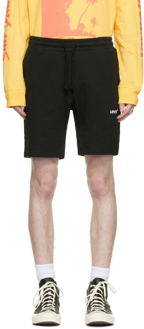 Black cotton shorts