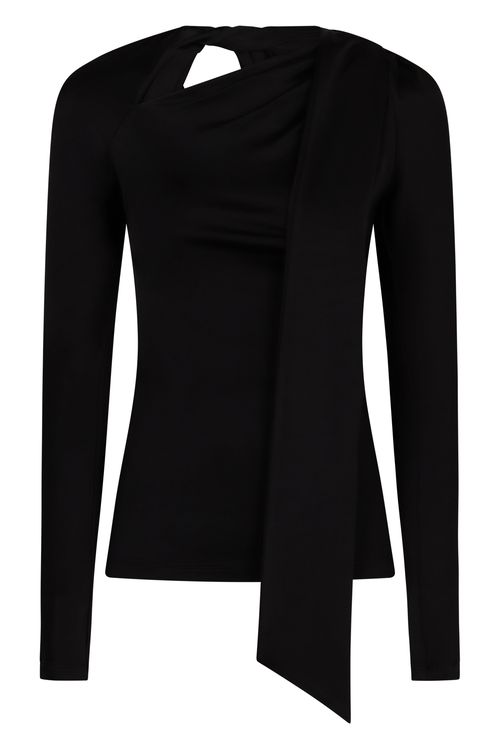 Draped-neck Top