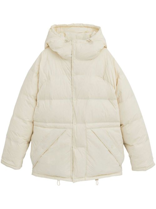 Hooded puffer coat - Neutrals