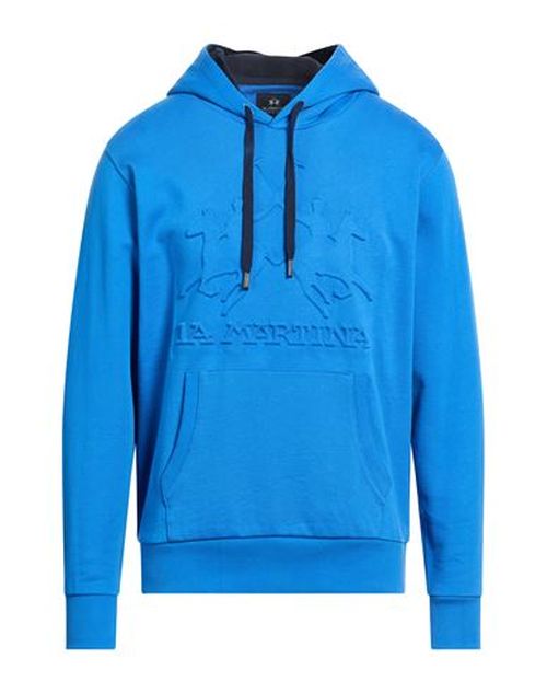 Man Sweatshirt Azure Size L Cotton