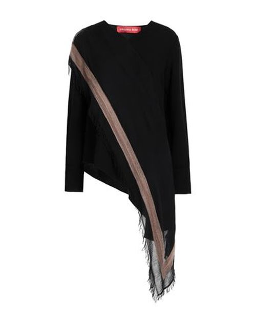 Woman Top Black Size 6 Polyester, Modal, Virgin Wool