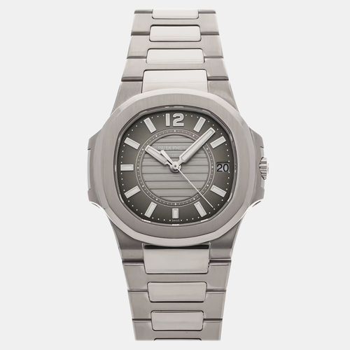 Patek Philippe Nautilus 7011/1G-010 Grey 18K White Gold Quartz Women's Wristwatch