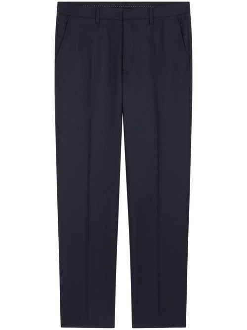 Pressed-crease tapered trousers - Blue