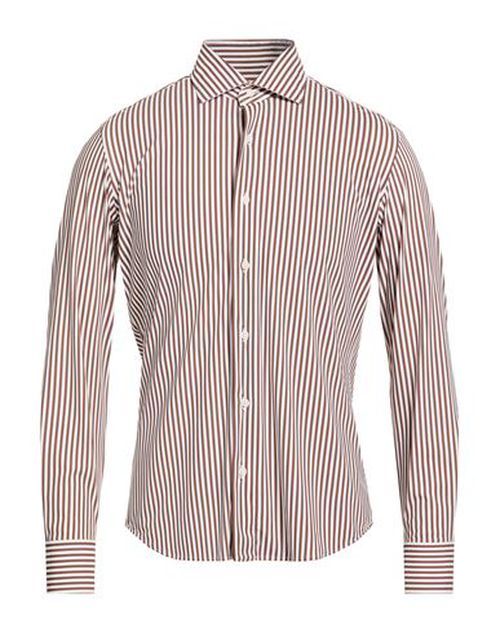 Man Shirt Chocolate brown Size 15 ½ Nylon, Elastane