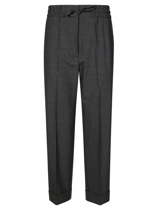 Wool Trousers with Drawstring