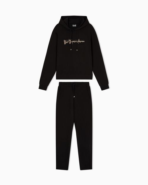 Stretch cotton-blend tracksuit