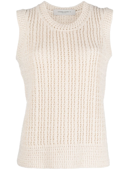 Chunky Knit Tank Top — Off-White