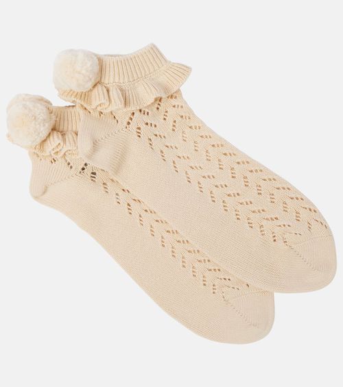 Pompom cotton socks