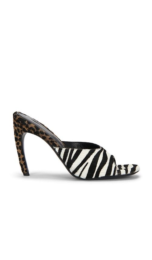 THE ATTICO Betta Mule Sandal in Black & White. 39. Also