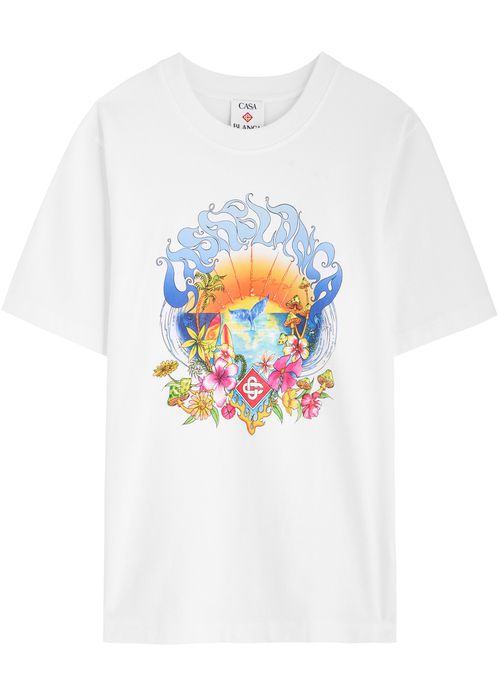 Casablanca Surf Trip Printed Cotton T-shirt