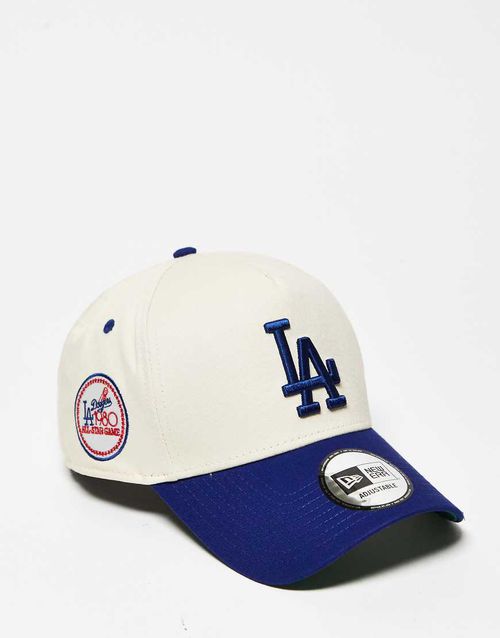 LA Dodgers patch frame cap with contrast peak in blue multi